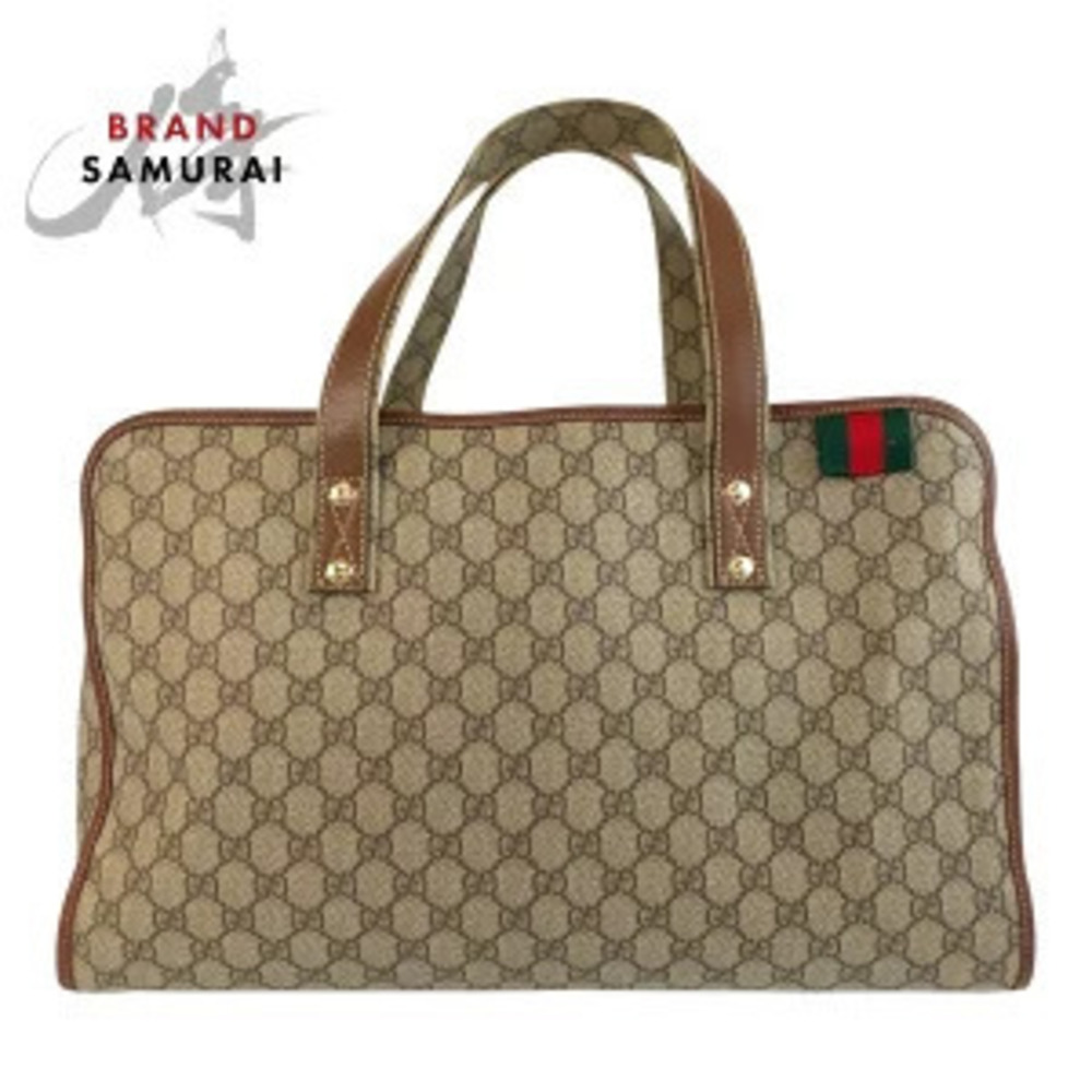 Gucci Sherry Boston bag Handbag beige GG Supreme canvas leather - Picture 1 of 9